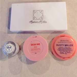 Lot of highlight powders, blush compact, eye shadow.Madison Miller,Ciate, ESTATE